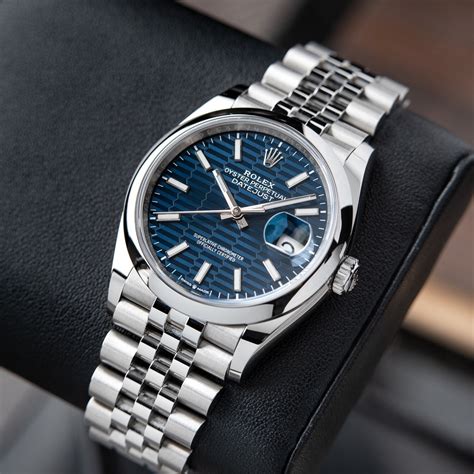 rolex datejust 36 blue fluted motif dial jubilee 126234|rolex datejust 36 oystersteel.